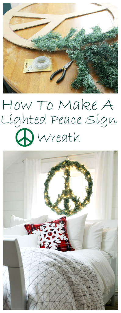 diy lighted peace sign wreath the wicker house lighted peace sign christmas