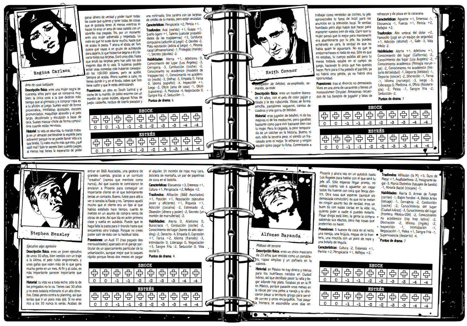 Sinergia de Rol HOJAS DE PJ PARA SLANG DINERO SUCIO