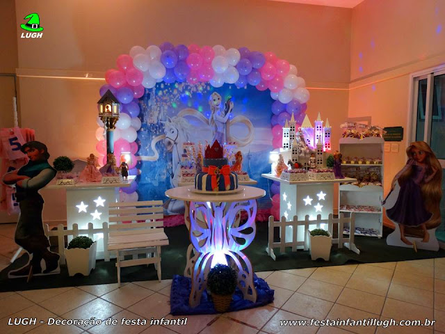 Decoração infantil Os Enrolados (Rapunzel) - festa tema de aniversário - Provençal simples