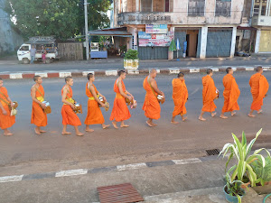 Monks in the morning light