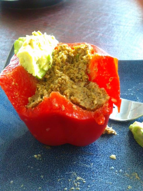 Harmony of the Home RAW Stuffed Red Bell Peppers