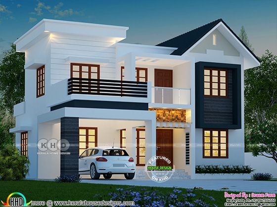 4 BHK 1763 square feet modern house plan