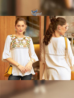 Seriema Glazier Rayon Western Tops wholesale Price