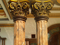 Cat motif marmer tiang atau pilar rumah 