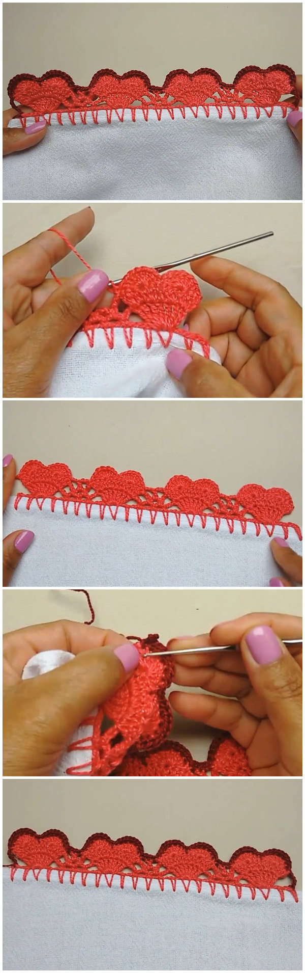 Heart Crochet Edging