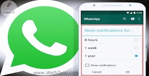 كيفية اخفاء الاشعارات من محادثة او مجموعة معينة علي Whatsapp - الوضع الصامت||Mute notifications - عالم المعلومات