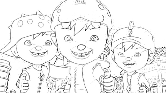 Mewarnai Boboiboy Muda Belajar Gambar Boboby Salah Satu Film Kartun