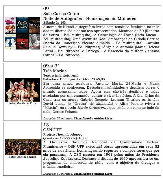 FOCUS PORTAL CULTURAL PROGRAMAÇÃO DO TEATRO