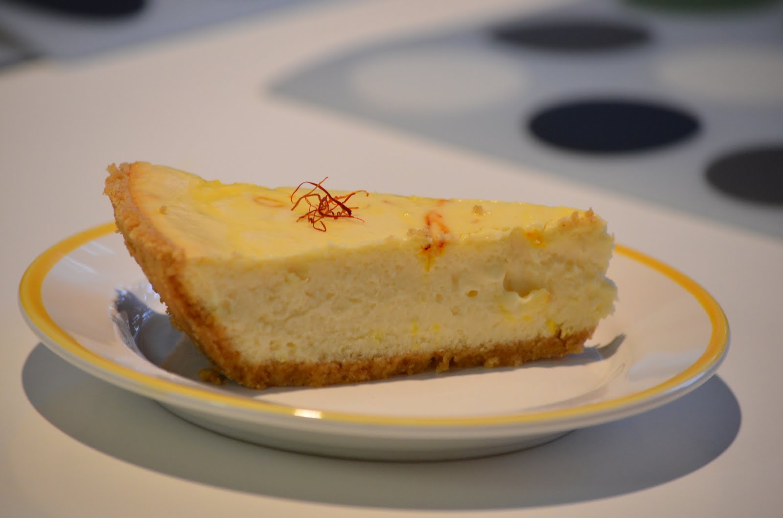 Busy Spoons Baked Saffron Cheesecake