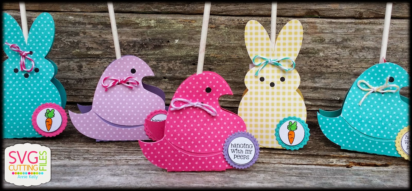 SVG Cutting Files: Spring Chick/Bunny Lollipop Covers!