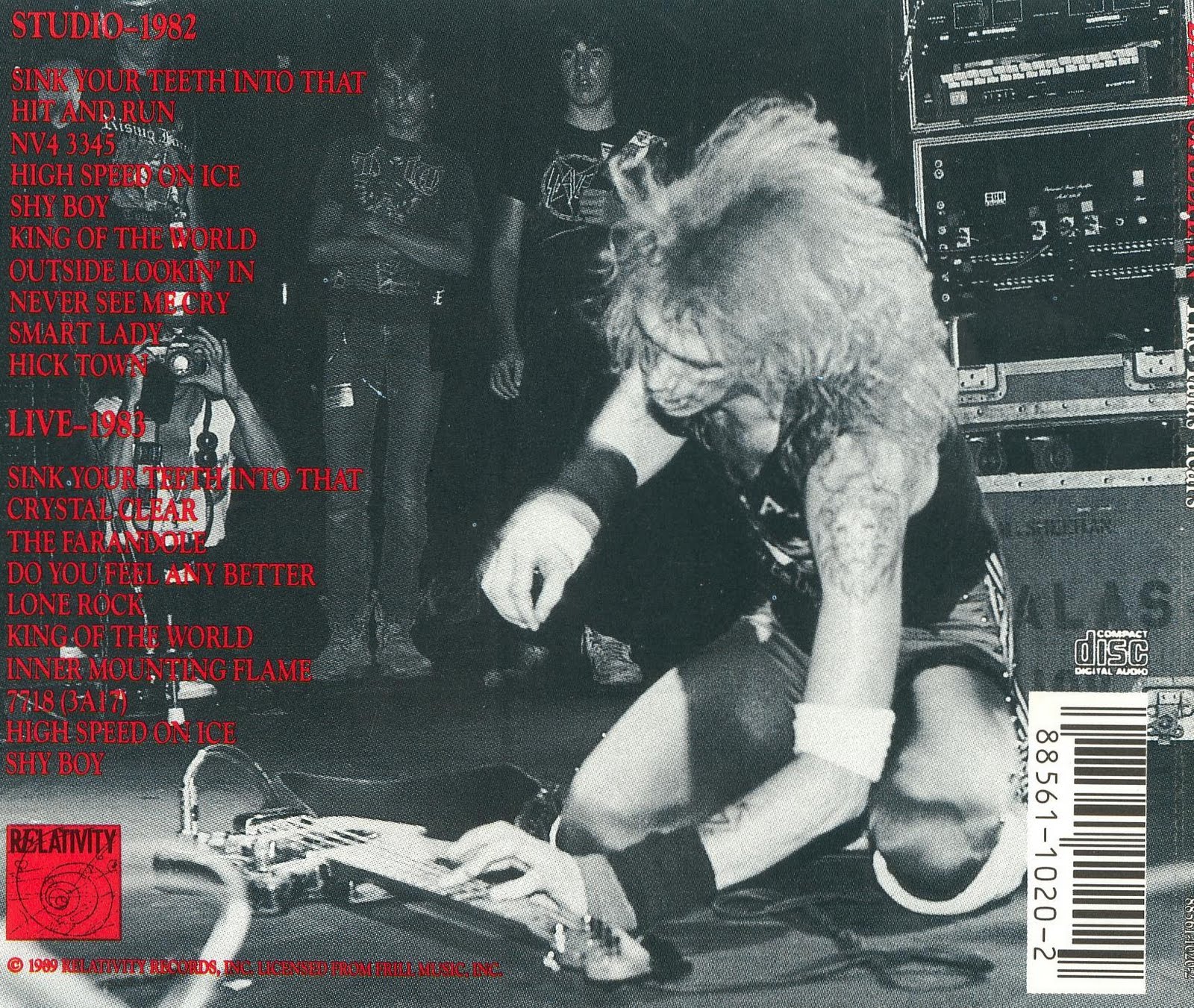 Jolly Joker`s Ohrenbalsam BILLY SHEEHAN, THE TALAS YEARS, IMPORT CD, 1989