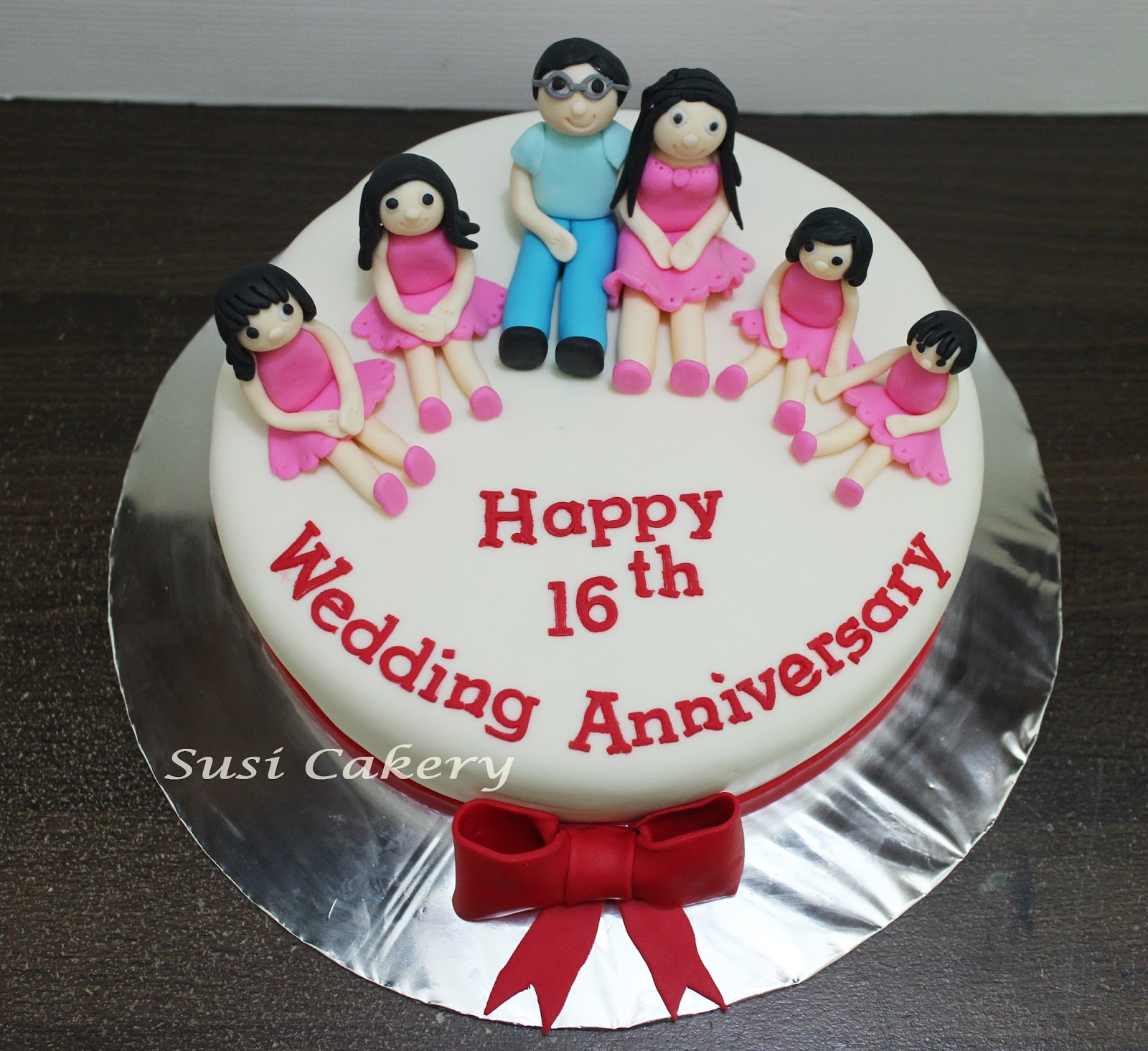 Susi Cakery Happy 16th Wedding Anniversary Cake.