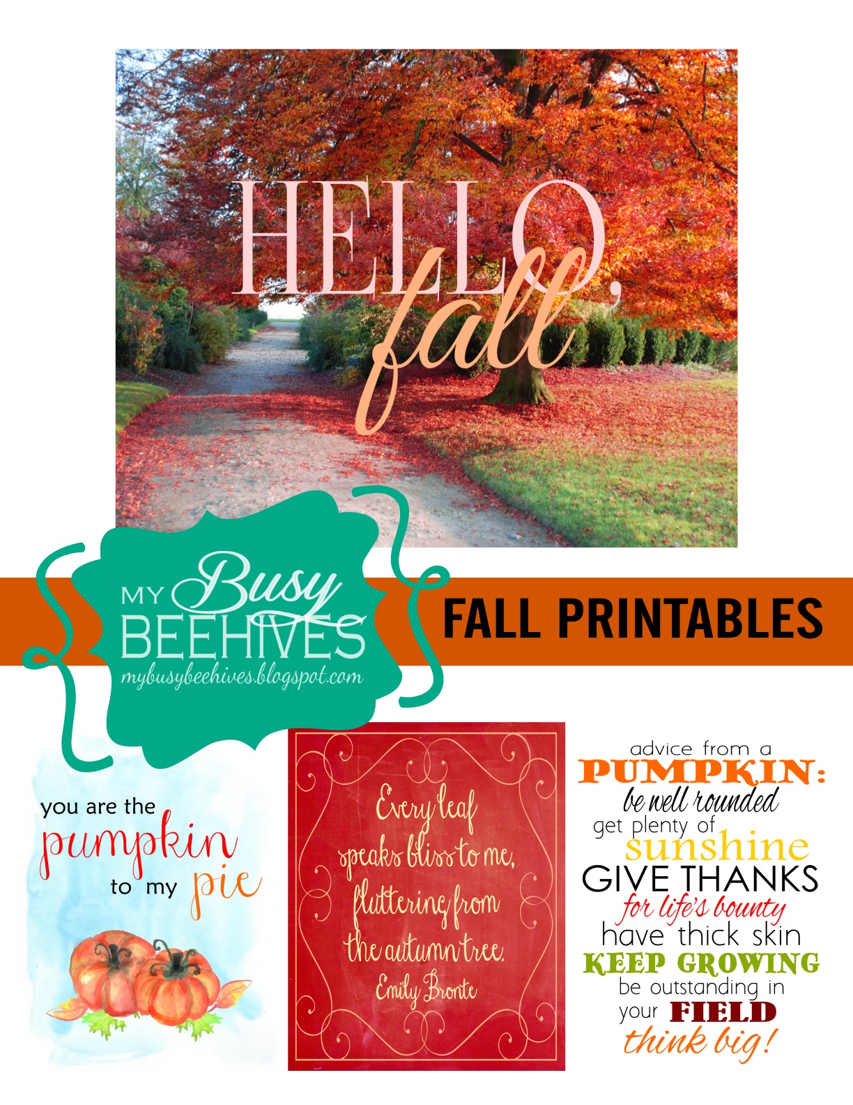 My Busy Beehives...: Fall Printables