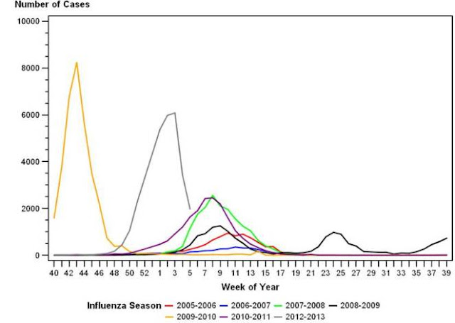 Flu Cases of Last Six Seasons