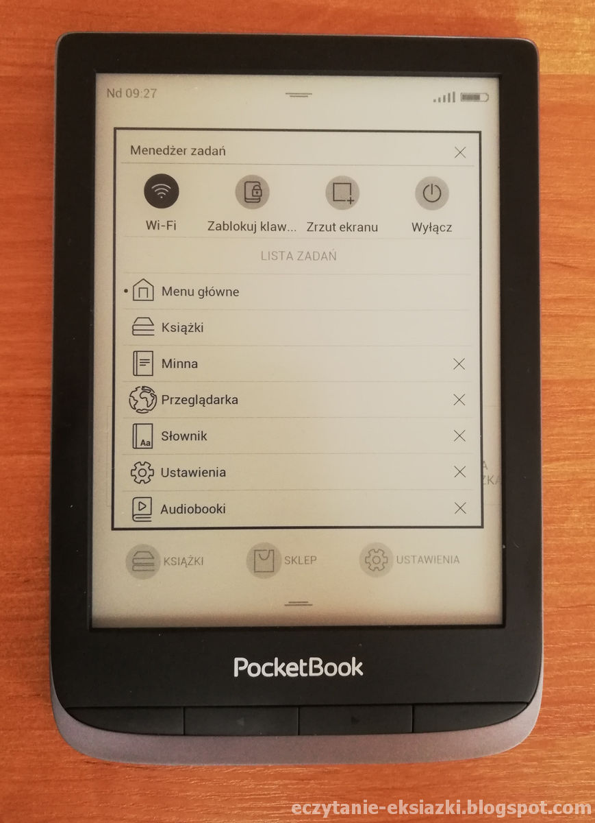 Menedżer zadań w PocketBook Touch HD 3