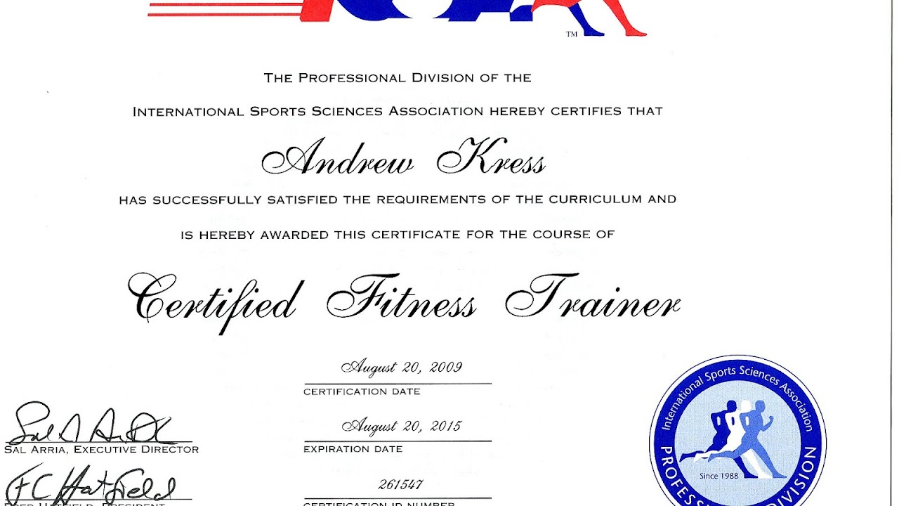 Personal trainer Certified Fitness Fit Choices
