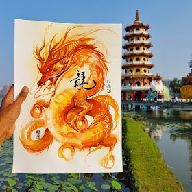 04-Dragon-and-Tiger-Pagoda-LR-Mulyono-Watercolor-Paintings-www-designstack-co