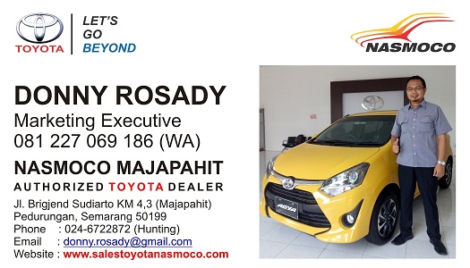 Toyota Demak Donny Hp Wa 081227069186 Sales Dealer Resmi Toyota Nasmoco Jawa Tengah Dan Jogja