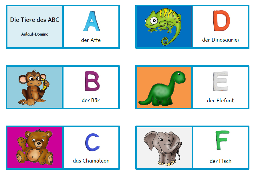 Finde Die Tiere Die Mit Dem Folgebuchstaben Beginnen