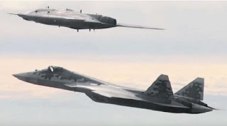 Su-57 dan Drone Okhotnik B 