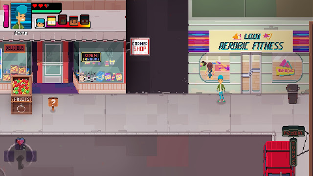 Crossing Souls - In front of the Aerobic Fitness club, Chris admires the girls exercising in leotards