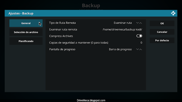 Habilitamos la compresion de backups Habilitamos la compresion de backups