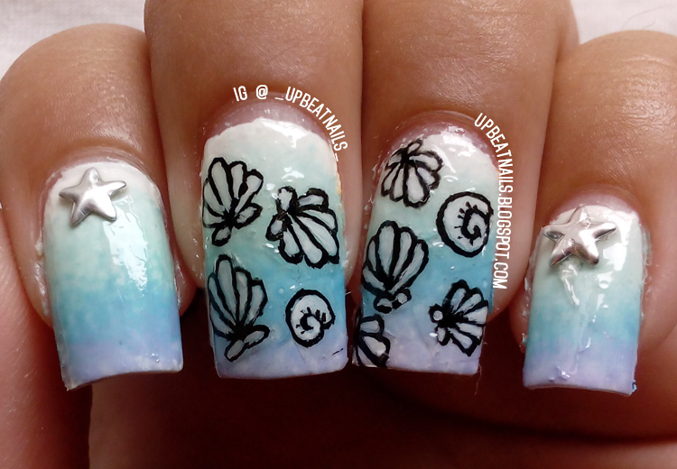 2. Nail Art with Shell Pieces - wide 3