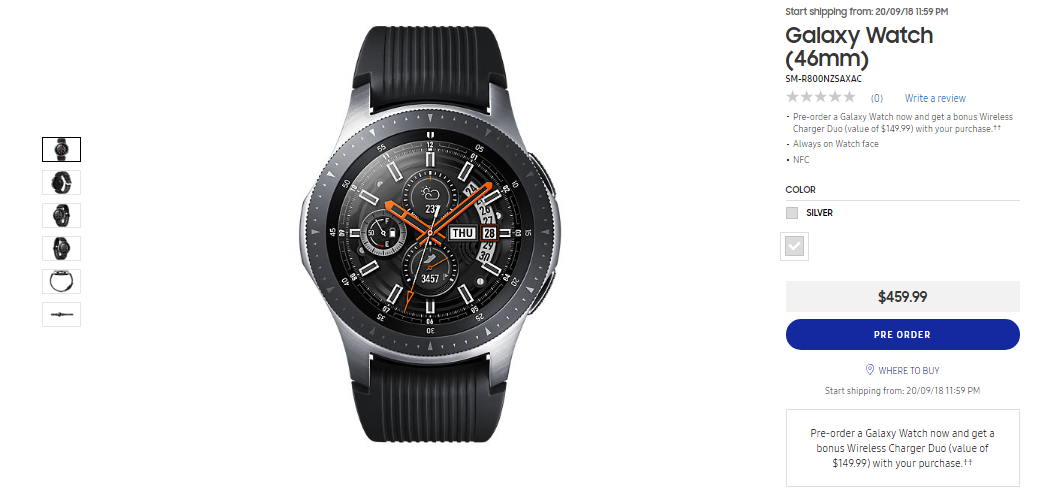 galaxy watch pre order