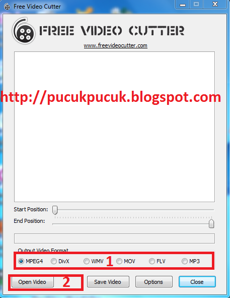 cara memotong video menggunakan Free Video Cutter 1.1 | pucuk pucuk