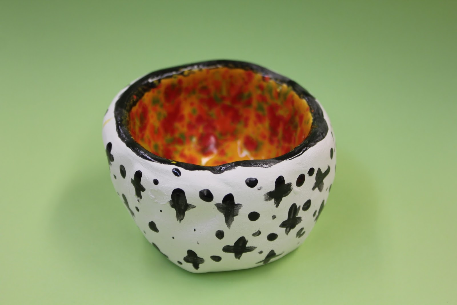 Glazed Ceramic Pinch Pot with Lid