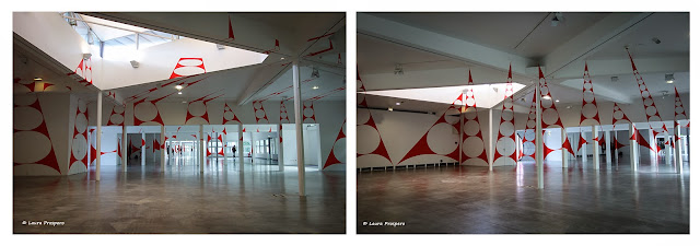 14 triangles percés-penchés - felice varini à La Villette 2015 © Laura Prospero