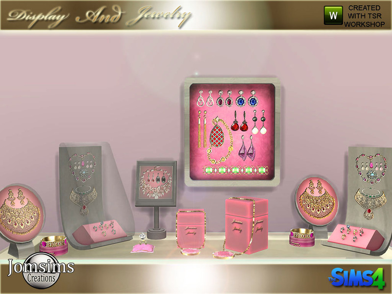 Sims 4 CC's The Best Display and jewelry set by Jomsims