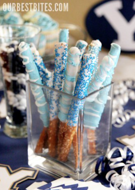 blue football game party food ideas