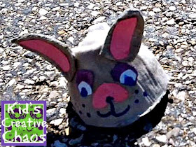 Egg Carton Bunny Craft for Kids.