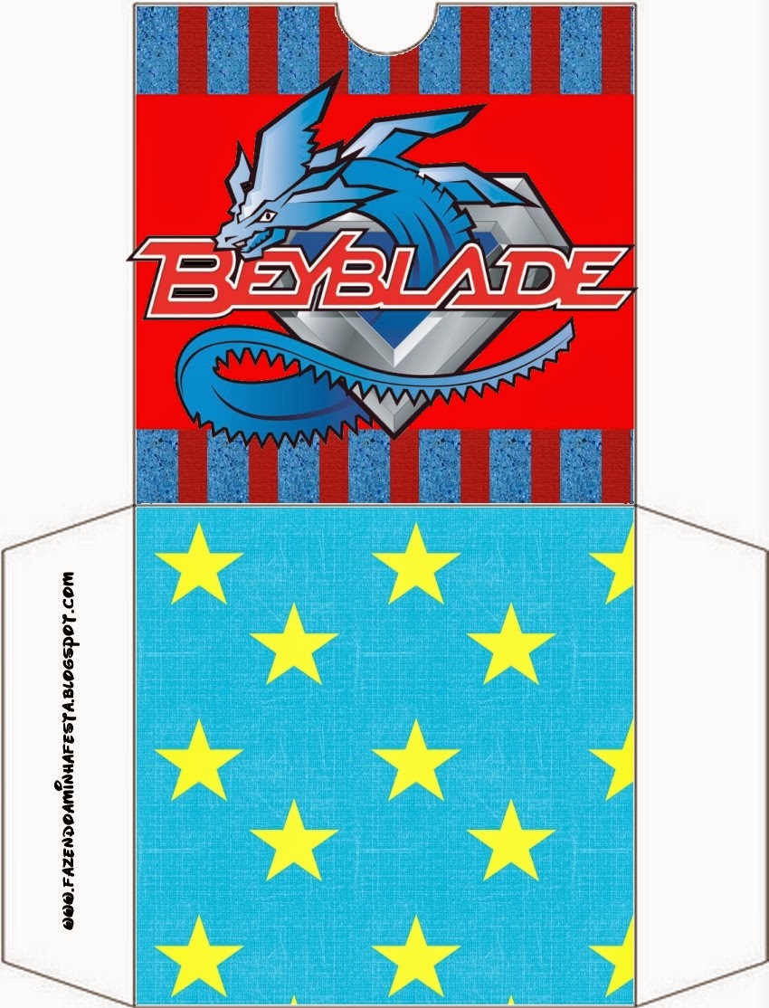 Beyblade: Free Printable Candy Bar Labels. Free Printable Beyblade CD Case.