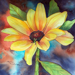 eyed susan marilyn painting fuerstenberg paintings flower watercolors blackeyed