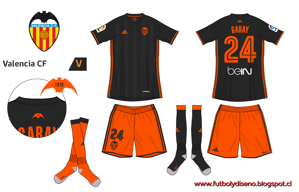 Maillot Valencia CF 2016-17 - Third Shirt Taille XL Homme, Neuf Avec étiquette (BNWT), La Liga