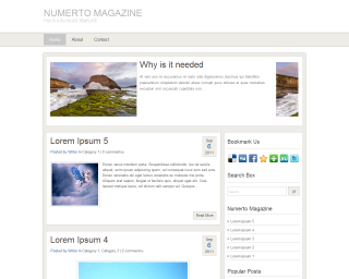 Numerto MagazineBlogger Templates