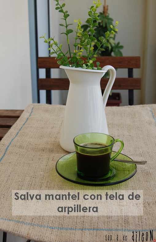 salva mantel individual tela arpillera diy saco