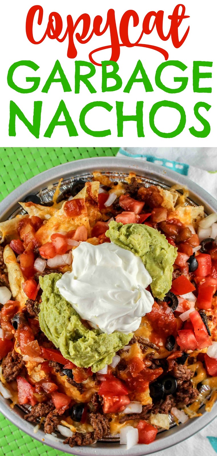 When I visited Gulf Shores and Orange Beach - one place I loved was Tacky Jacks! These Garbage Nachos were so fun and so delicious!  had to make them myself! They could also be called Kitchen Sink nachos because they've got everything! 