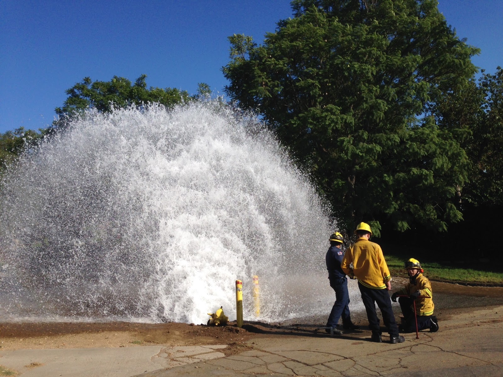La Habra Heights Fire Department News & Information Firefighters Respond to Sheared Fire Hydrant
