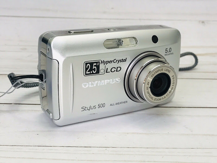 🔥Olympus Stylus 500 Digital 5.0MP Digital Camera Silver All Weather