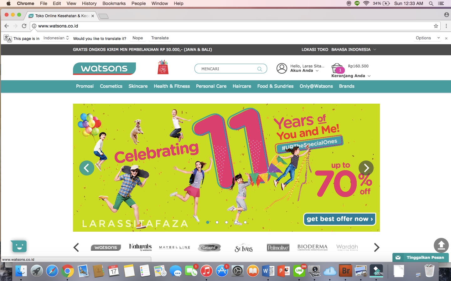Pengalaman Belanja Online Di Watsons Indonesia Laras Sita Faza