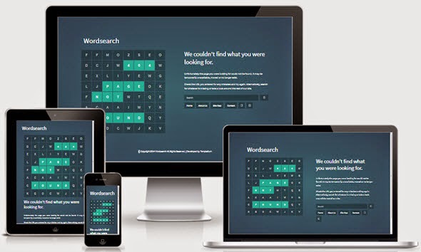 Wordsearch Pro Error Page Blogger Templates