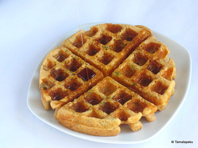 Wheat Flour-Vegetable Waffles