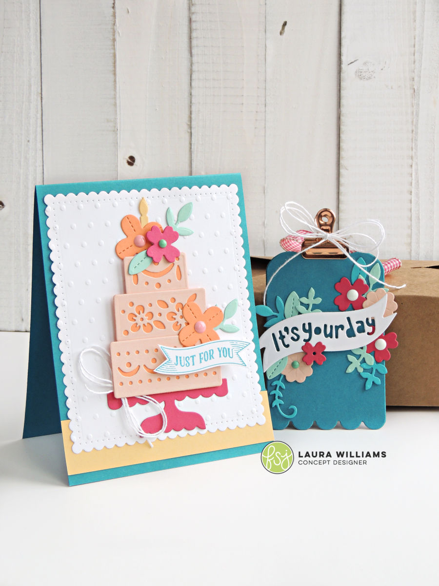 lauralooloo Make a Die Cut Layer Cake for Celebration Cards