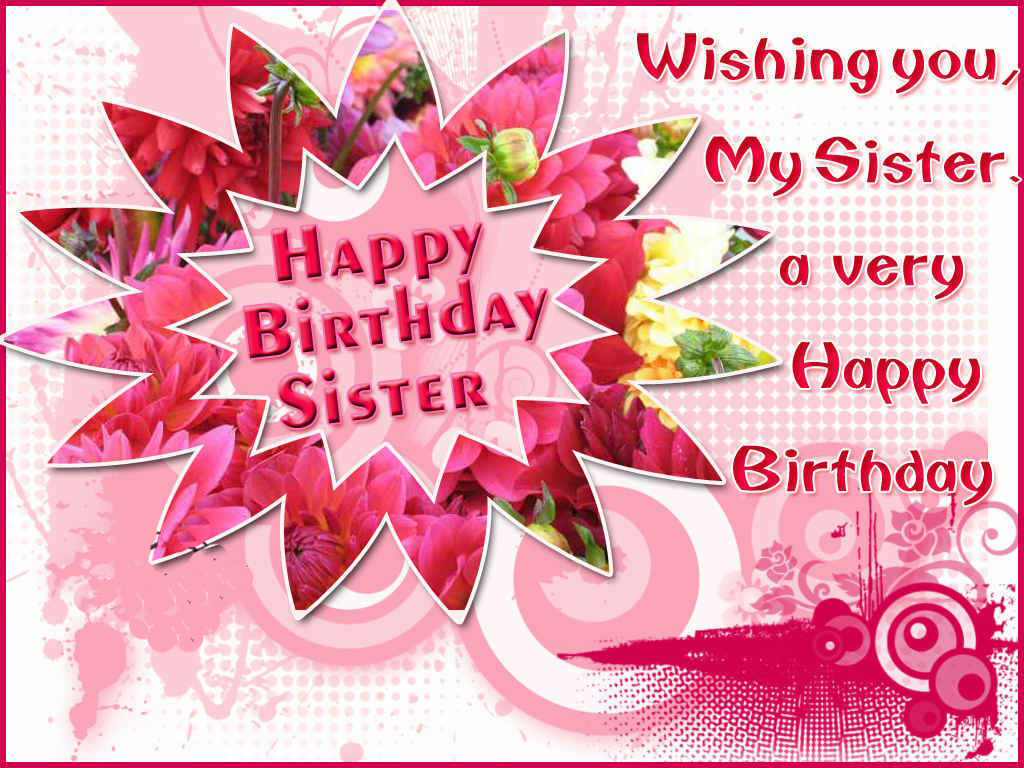 happy birthday sister greeting cards hd wishes wallpapers free Telugu