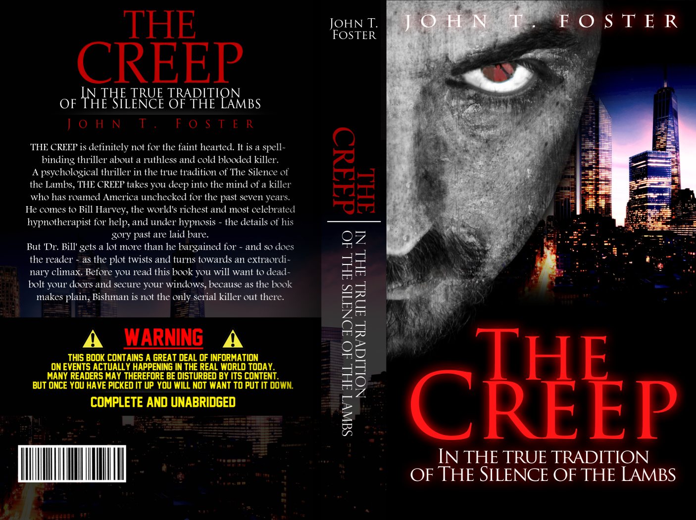 True tradition. The Creeps. Джон т Фостер. Thriller book Cover.