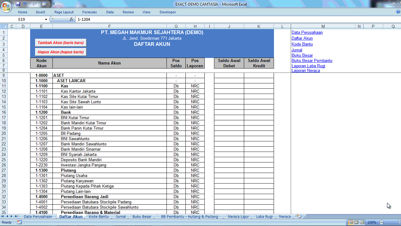 Software Akuntansi Excel