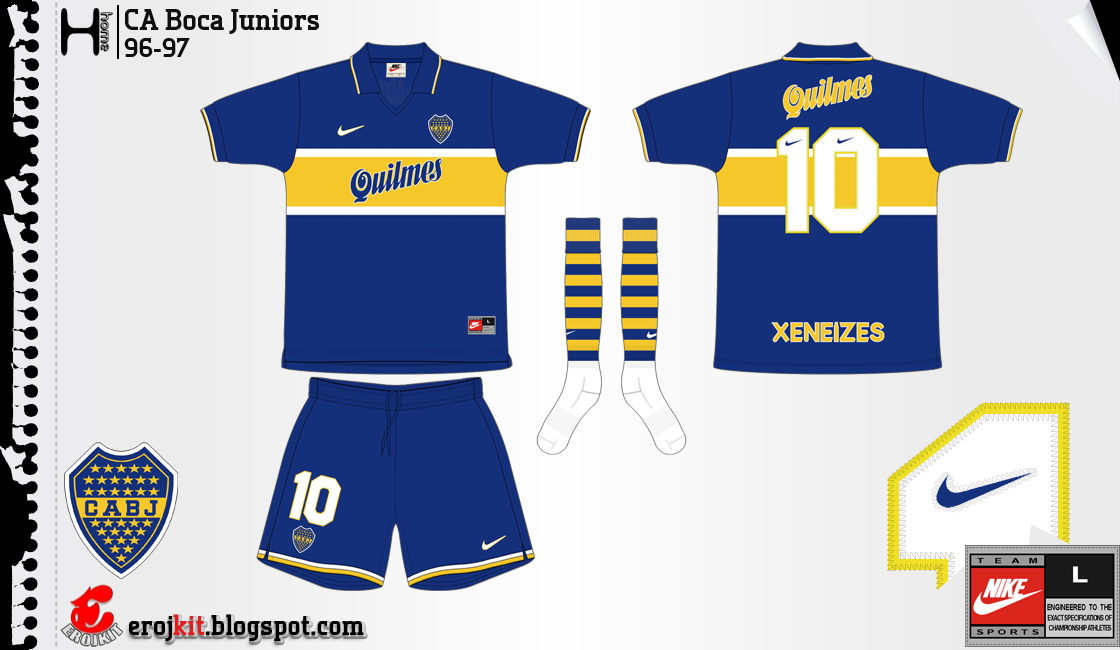 Kit Design, by eroj 199697 Boca Juniors (Home e Away)